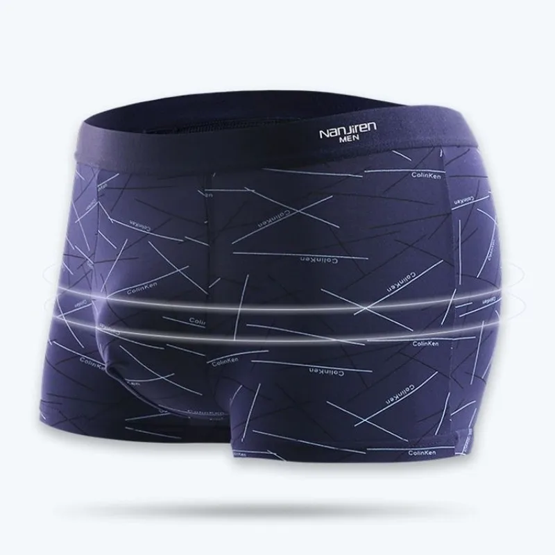 4Pcs/Lot Men's Underwear Panties Fashion Printed Boxer Shorts Male Breathable Sexy Underpants Comfortable Underwear Boxer