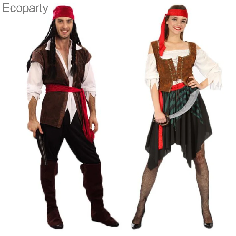 

Captain Pirates Caribbean Jack Sparrow Pirate Fantasia Adult Cosplay Fancy Dress Carnival Halloween Cosplay Costume Women Men32
