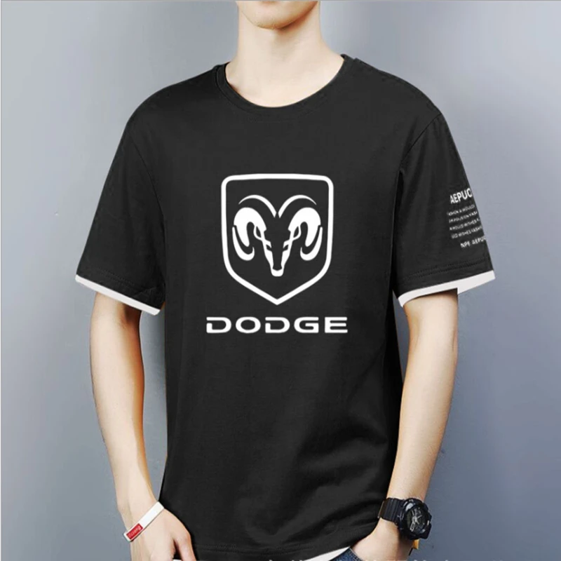 

NEW Mens Short Sleeve race DODGE motorcycle T-shirt Summer casual male solid colour Fashion HipHop Harajuku Men Clothe