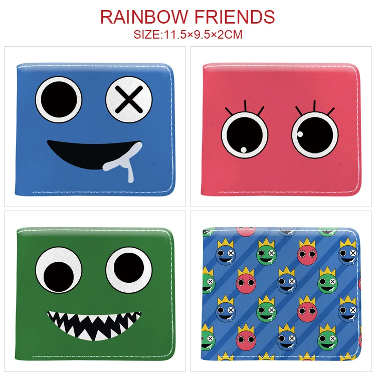 

Rainbow Friends Cute Wallet Card Holder Coin Purse Kawaii Game Short Wallet Anime Action Figure Children's Holiday Gift