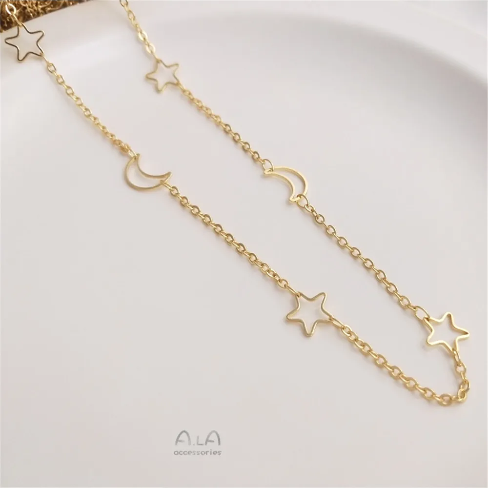 

Plated 14K Gold Filled Star moon chain fashion handmade loose chain DIY necklace bracelet accessories with chain materials