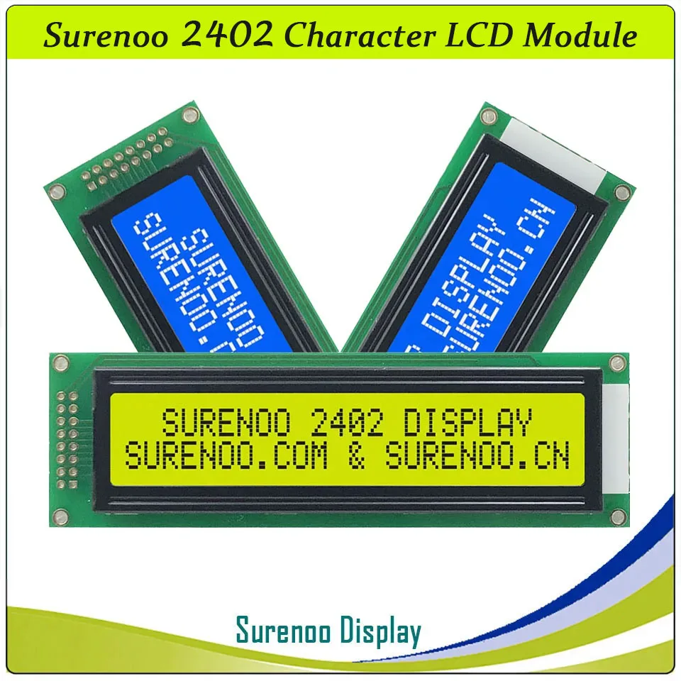Surenoo 242 24X2 2402 символьный ЖК-модуль экран LCM синий желтый зеленый со стандартной
