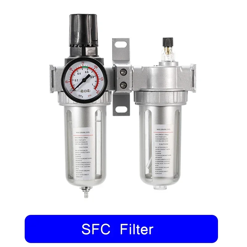 

Блок очистки источника воздуха процессора SFC400 1/2 SFC300 SFC200, отдельный фильтр для масла и воды, регулятор воздушного компрессора