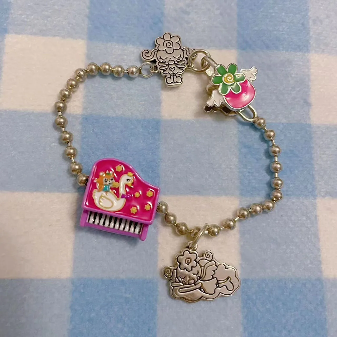 

925 Sterling Silver Manga Gokinjo Monogatari Kouda Mikako Clasp Buckle Connector Fastener For Bracelet Clasps DIY Jewelry Making