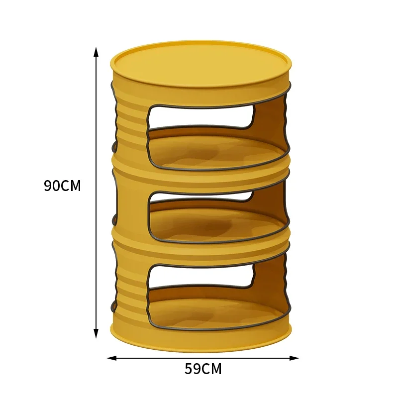 

YY Iron Storage Rack Retro Creative Decoration Oil Drum Storage Multi-Layer Partition