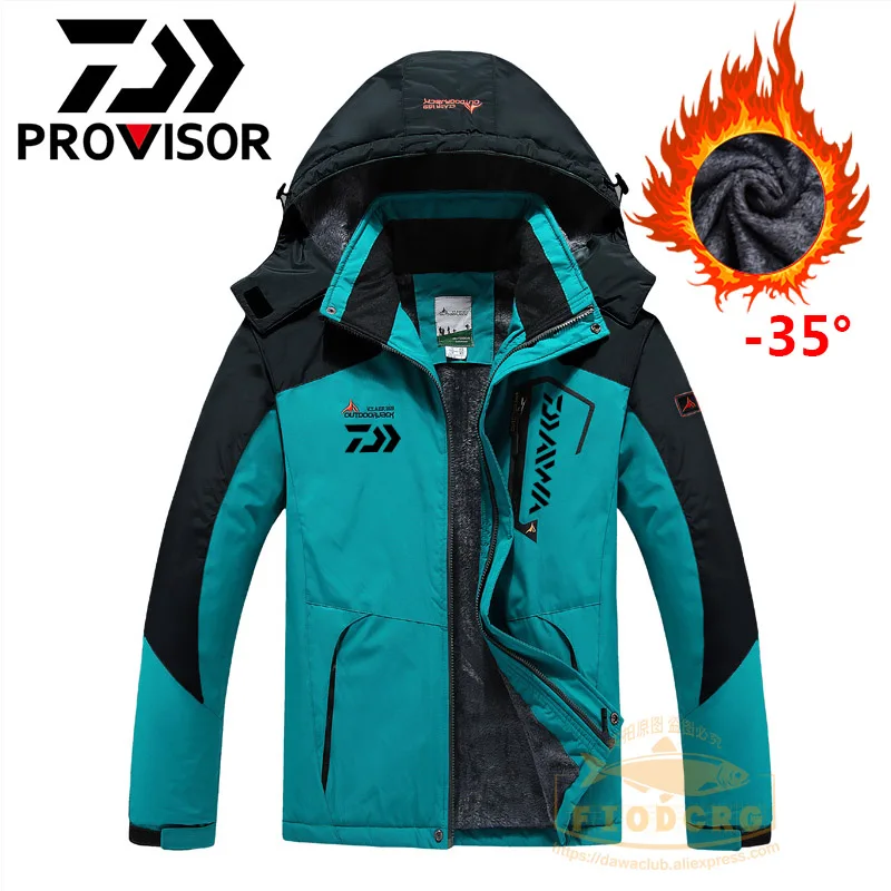 

Winter Cashmere Warm Fishing Suit Men's Fishing Jacket Waterproof Plus Fleece Fishing Jacket Outdoor Large Size Jacket M-6XL