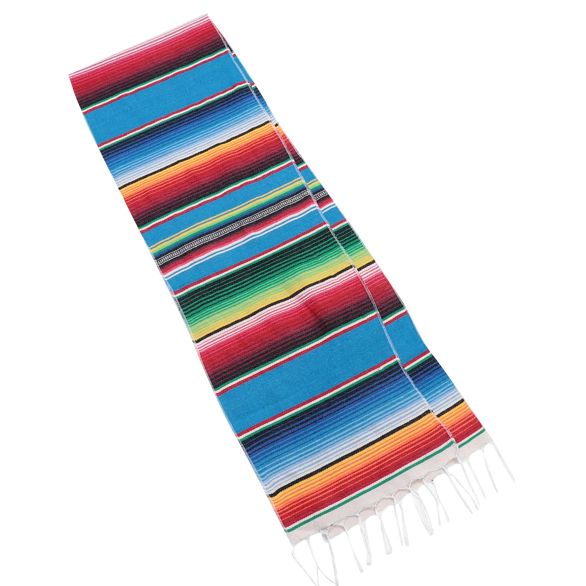 

Table Cloth Manual Tassel Tablecloth Mexican Style Colorful Stripe Table Runner