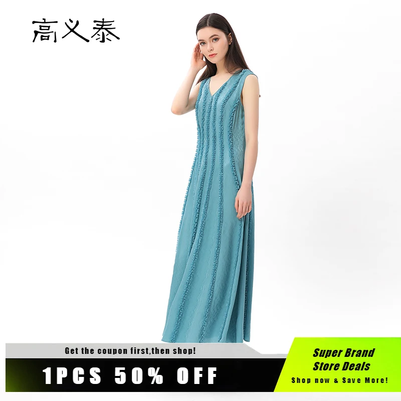 

Love Silk Jacquard Vestidos De Fiesta Elegant Appliques Woman Party Dress V-Neck Sleeveless Dresses Women Prom Chic AY017