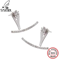 ssteel pure silver 925 korean minimalist designer fashion cool unique earrings for women zircon luxury wedding 2022 accessories