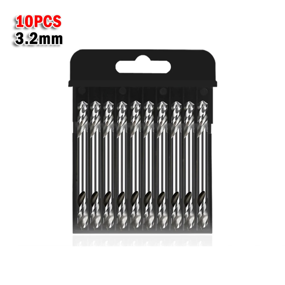 

10Pcs 3.2mm 4.2mm 5.2mm HSS Double Ended Spiral Torsion Double Ended Drills Bits For Wood/ Metal Working Tool Drilling Copper