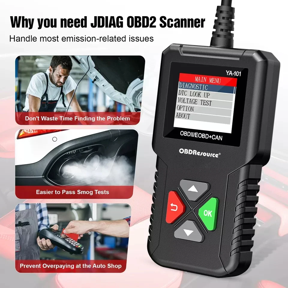 Диагностический инструмент obdresources YA101 OBD2 многоязычный диагностический