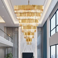 big luxurious crystal chandeliers long modern american chandelier lights fixture led lamp hotel home lighting dia100cm h180cm