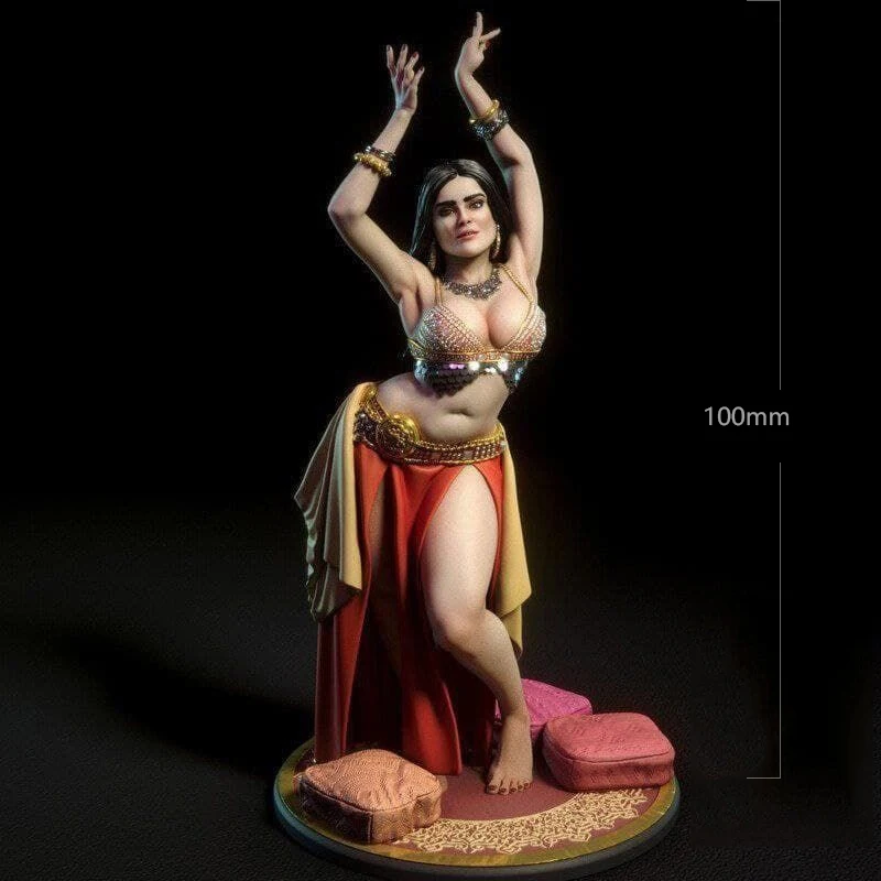 

100mm Resin Model Kits Belly Dance Girl Figure Unpainted No Color RW-680