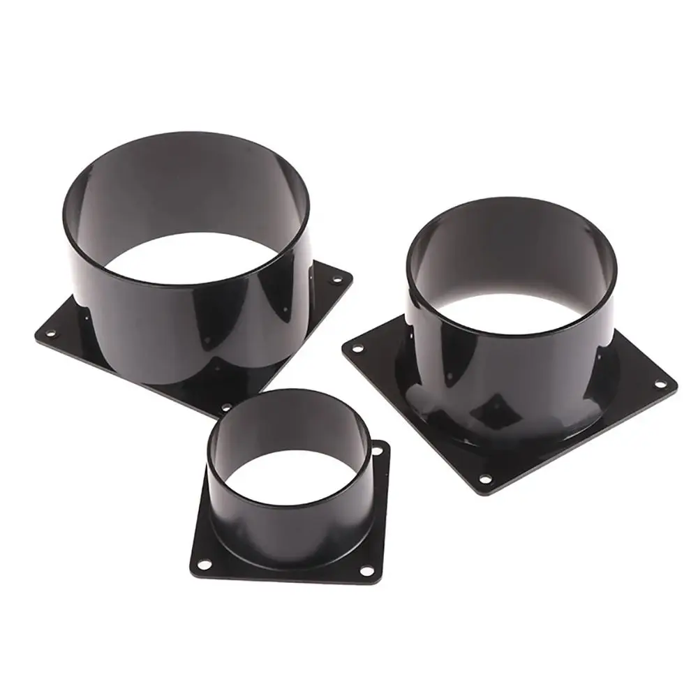 1 шт. 75/100/120/150 мм фланцевый соединитель квадратный нижний черный впускной и