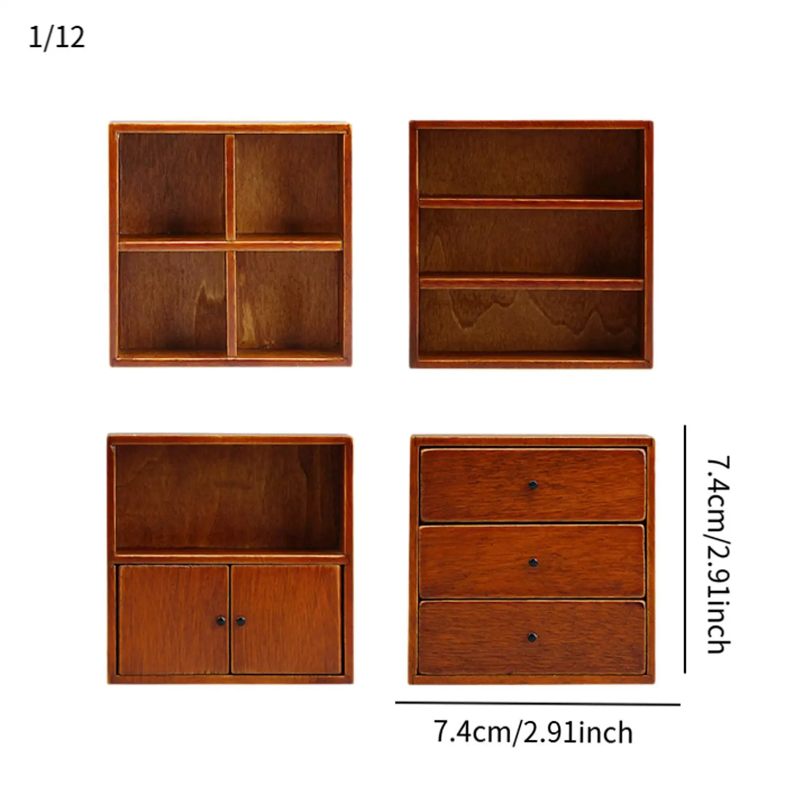 4 шт. шкаф для кукольного домика книжная полка в масштабе 1/12 ролевые игры