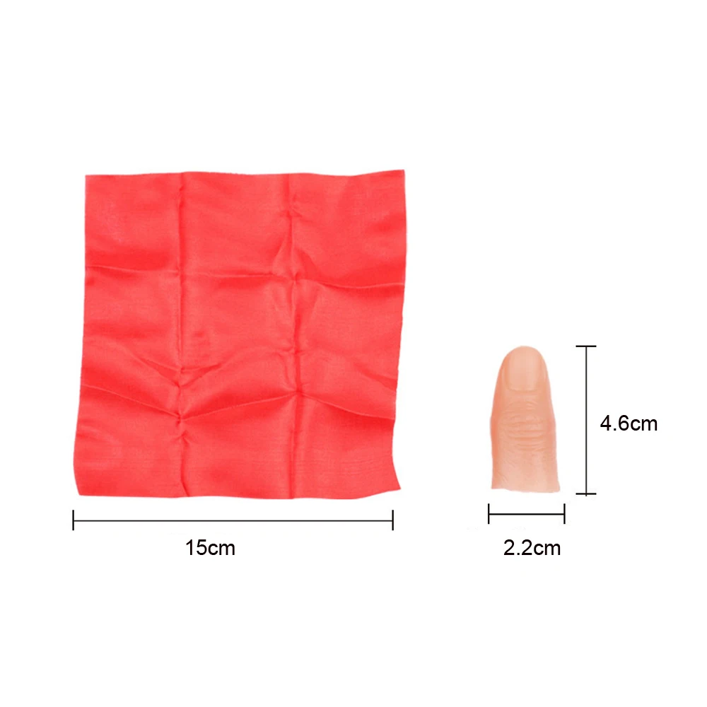 

2pcs Thumb Scarf Trick Rubber Close Up Vanish Appearing Finger Trick Props