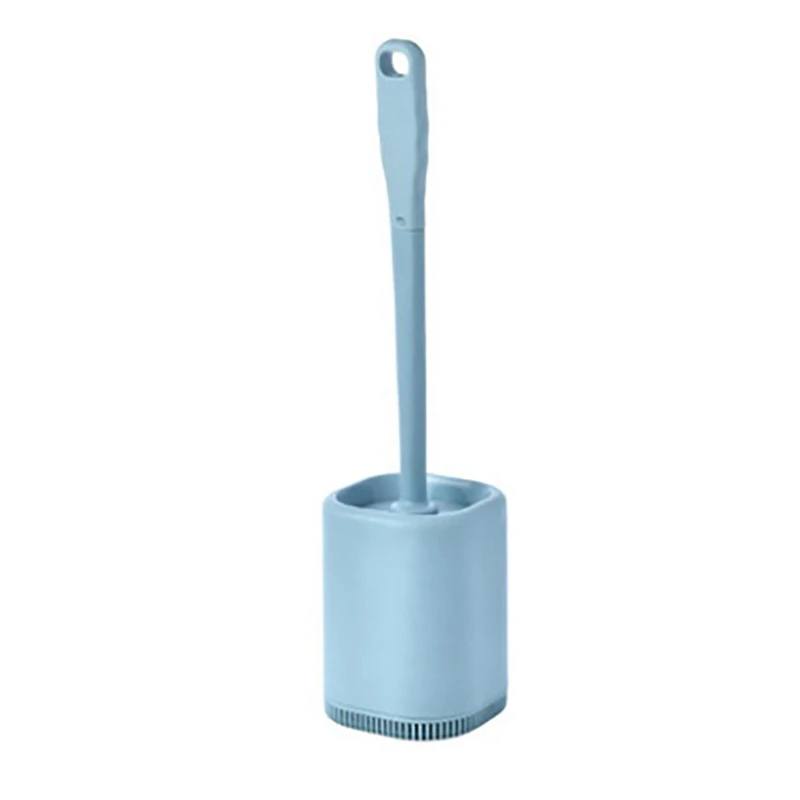 

Toilet Brush and Shelf, Non-Slip Plastic Long-Handled Silicone Brush Holder Set, Toilet Cleaning Brush