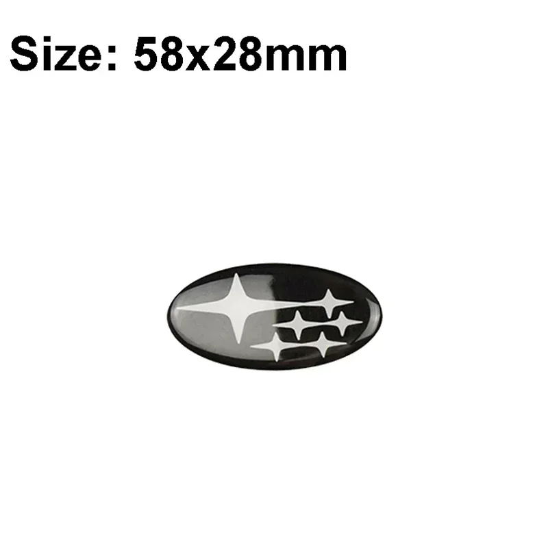 58x28 мм эпоксидная автомобильная наклейка, центральная эмблема на руле, украшение для Subaru XV Forester Impreza Tribeca STI WRX BRZ Legacy