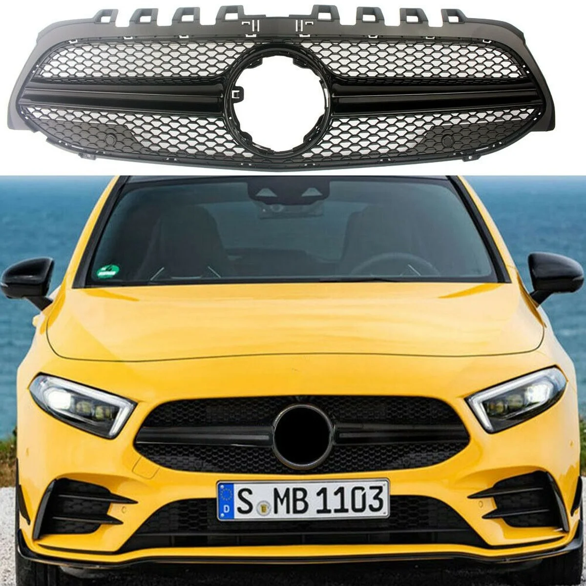 

Front Racing Facelift Grills For Mercedes-Benz W177 A-Class 2019 2020 2021 AMG