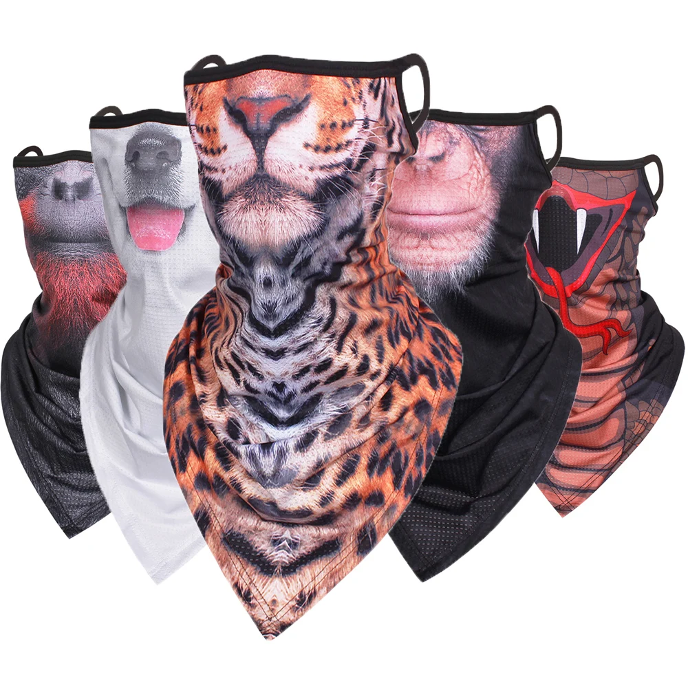 Спортивный шарф с животным принтом велосипедная бандана походная охотничья