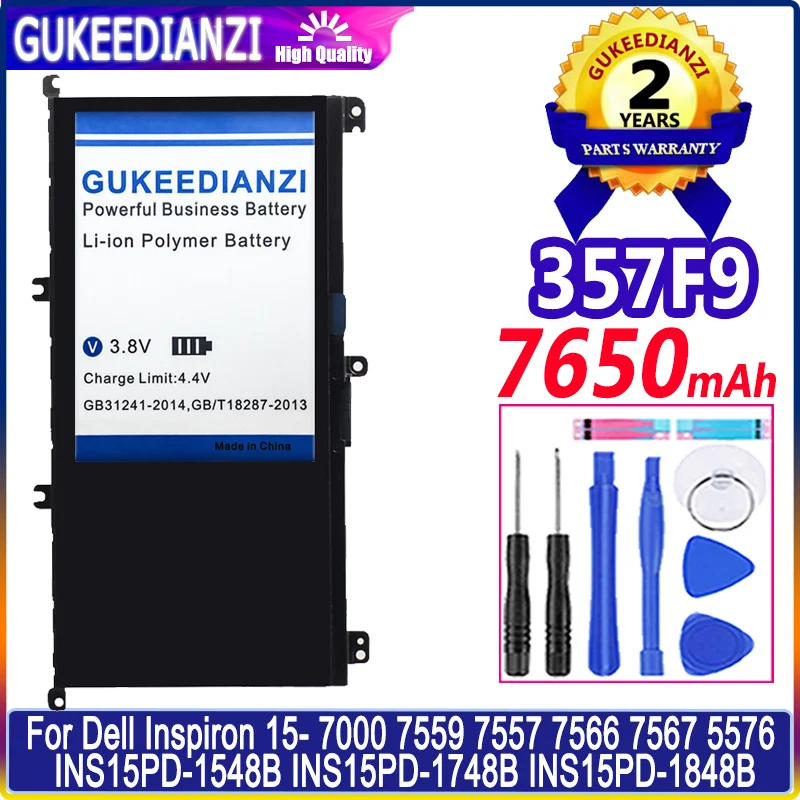 Аккумулятор 357F9 для ноутбука Dell Inspiron 15 7559 7000 7557 7567 7566 5576 P57F P65F INS15PD-1548B аккумулятор 5577 мАч