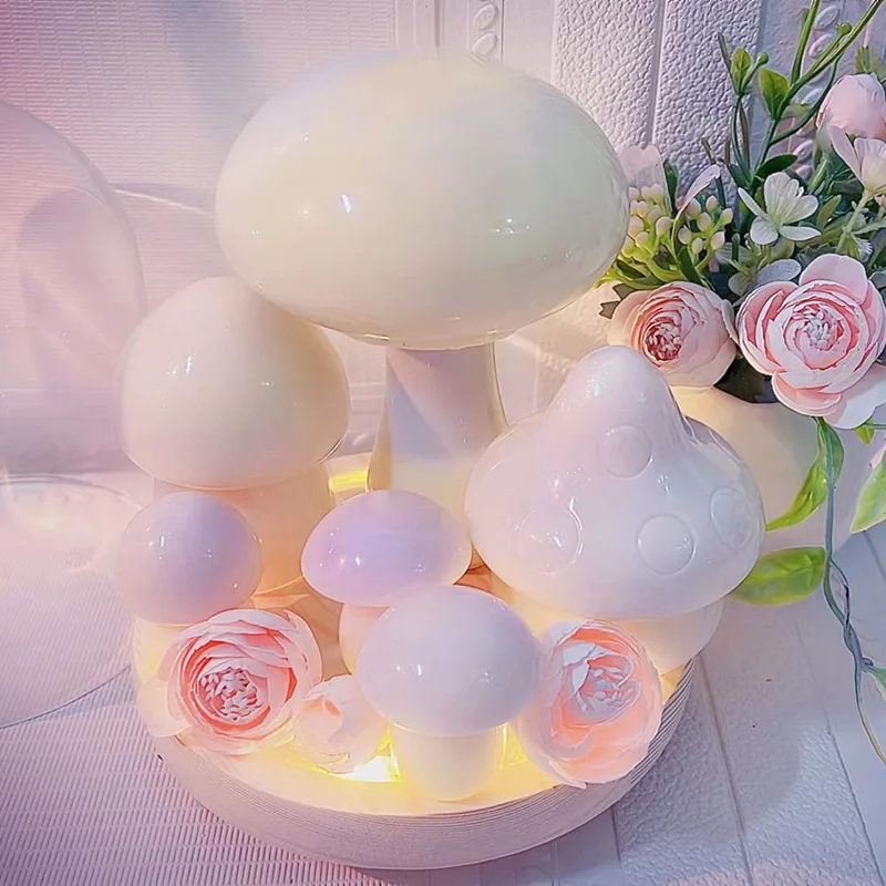

DIY Crystal Epoxy Silicone Mold 3D Mushroom Ornament Jewelry Mirror Epoxy Resin Handmade Silicone Mold Home Decoration Molds