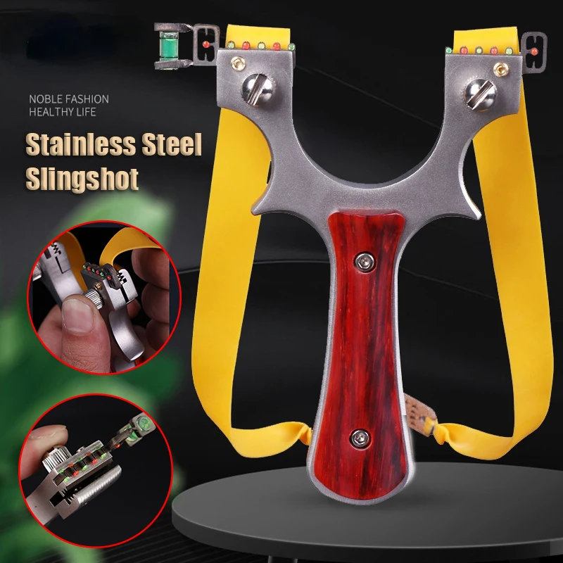 

Professional Hunting Slingshot Stainless Steel Flat Rubber Band Slingshot Outdoor Shooting Training Special Slingshot Accessorie