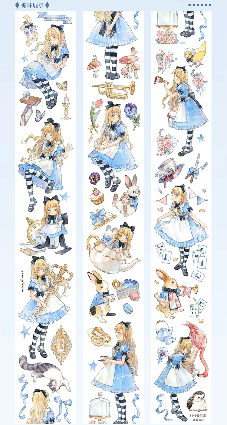 

5m/10m Cute Girl Alice PET Tape