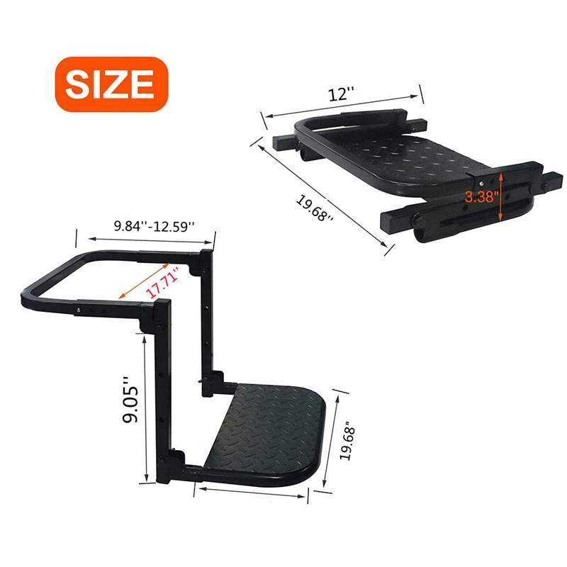 300 фунтов Регулируемый складной шаг для Колеса Портативный нескользящий