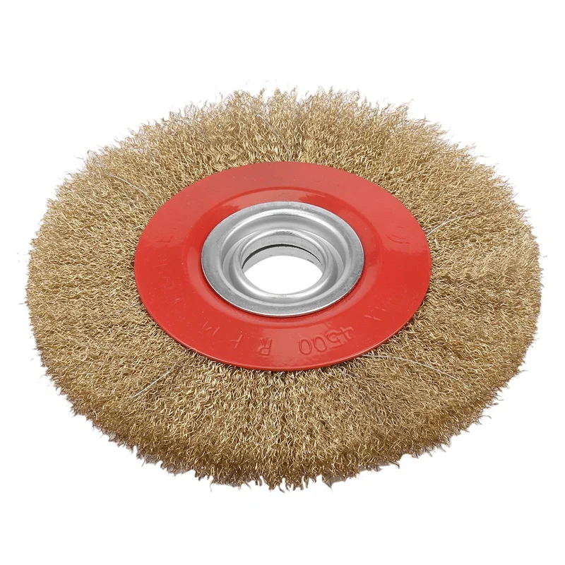 LUDA 8 дюймов 200 мм стальная плоская проволочная щетка с 10 шт. переходными кольцами