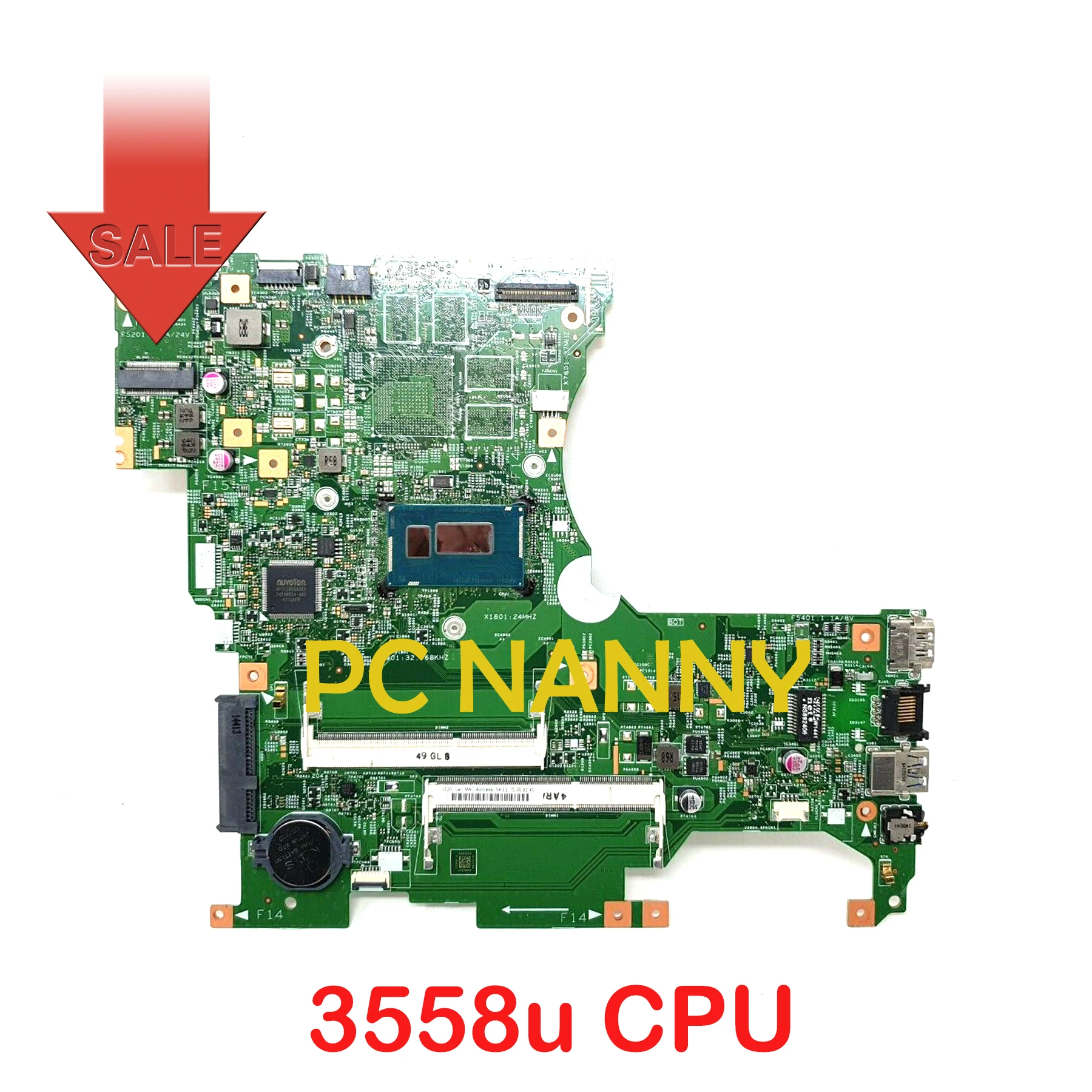 PCNANNY for  Lenovo Flex 2-14 Motherboard Logic Board with Intel 3558u CPU LF14M MB13281-1