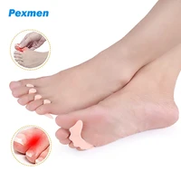 pexmen 2pcspair gel toe separators toes protectors spacer for prevent rubbing reduce friction relieve pressure foot care tool