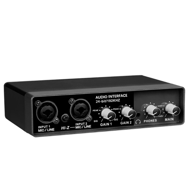 

Audio Interface Professional Sound Card Audio Mixer Channel Monitoring Electric Guitar Live Recording for Studio Singing Mixer