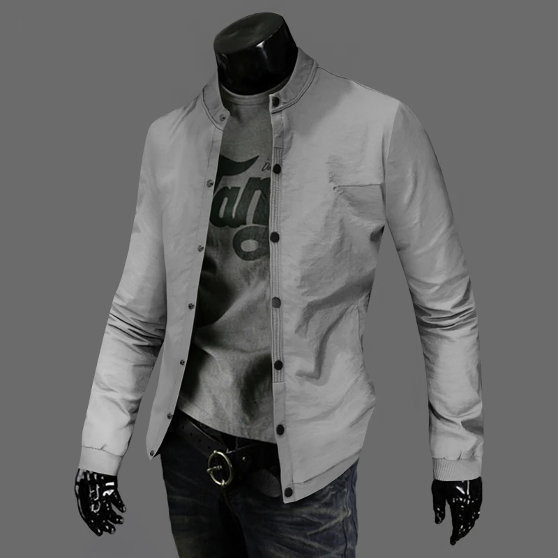 Мужская куртка на весну и осень повседневная корейская модная тонкая верхняя