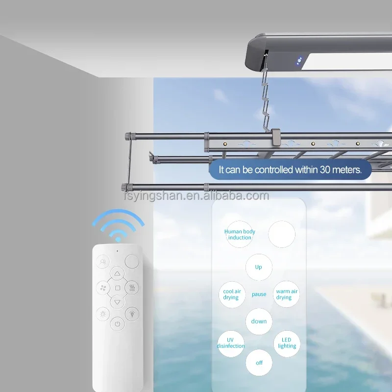 Электрическая 1-метровая алюминиевая потолочная сушилка для одежды с