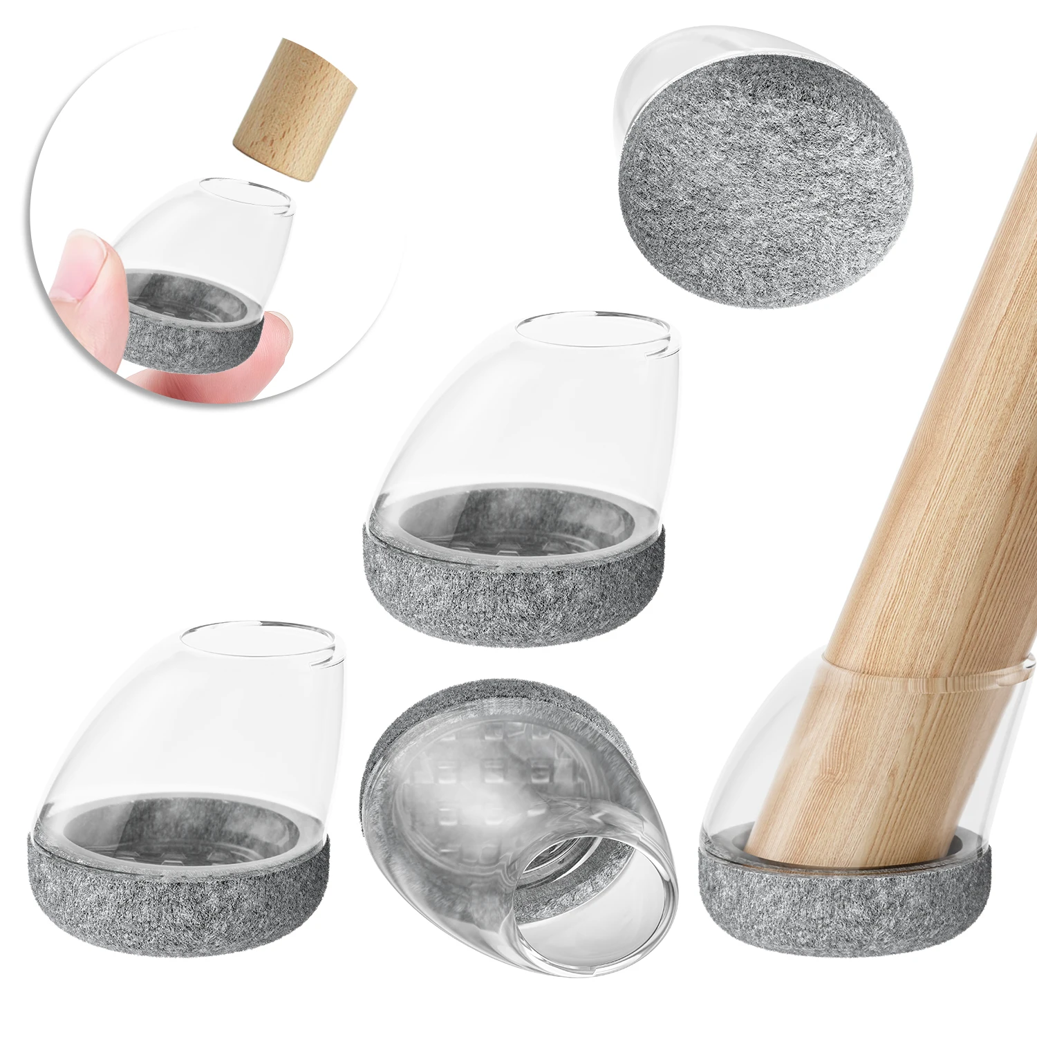 

Силиконовые накладки на ножки стула 16 шт.