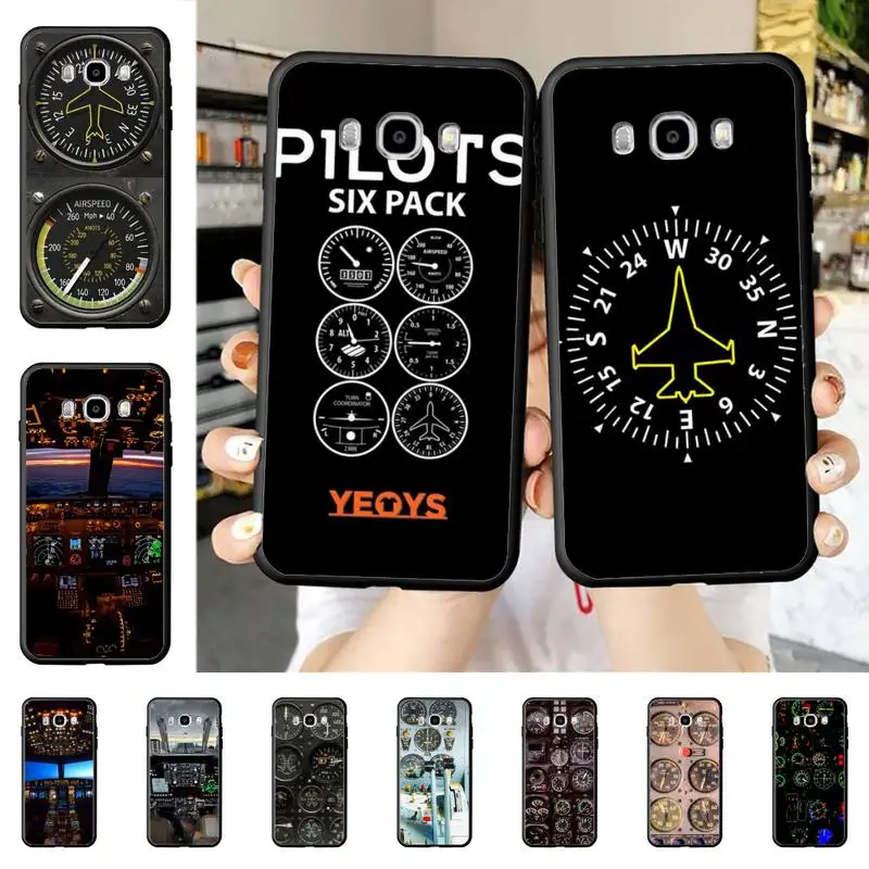 

Aviation Aeroplane Helicopter cockpit Instrument Phone Case for Samsung J 2 3 4 5 6 7 8 prime plus 2018 2017 2016 core