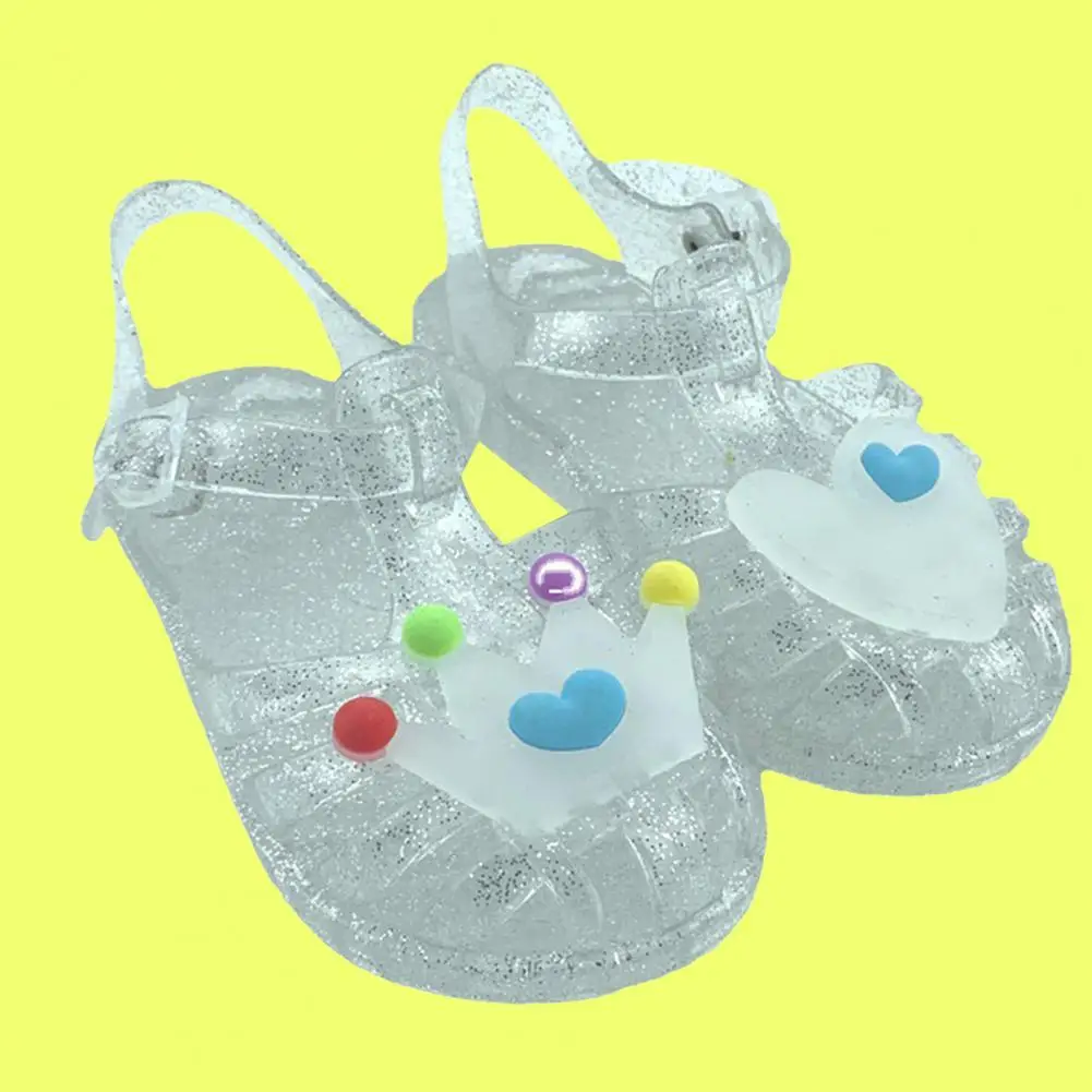 

No Stuffiness Novel Design Toddler Girl Sandals with Crown Decor for Family