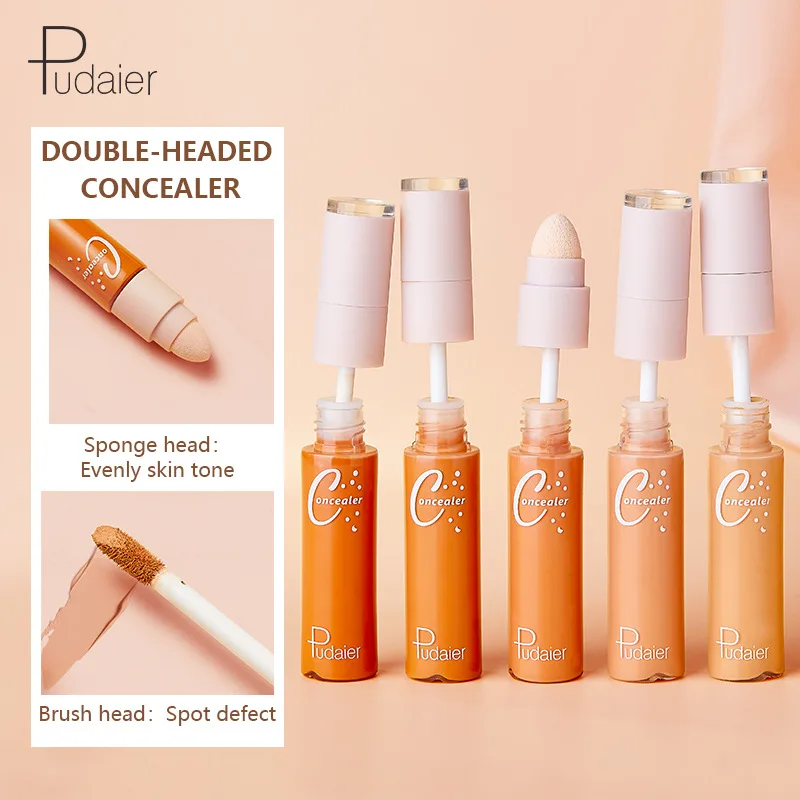 

Pudaier Double Head Concealer Brightens Face Durable Waterproof Three-dimensional Contour Stick Makeup Foundation Concealer