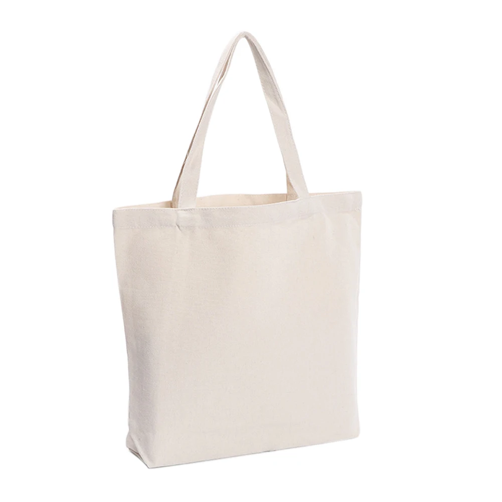 

Canvas Portable Casual Grocery Solid Color Eco Friendly Tote Single Shoulder Student Reusable Storage Foldable Shopping Bag