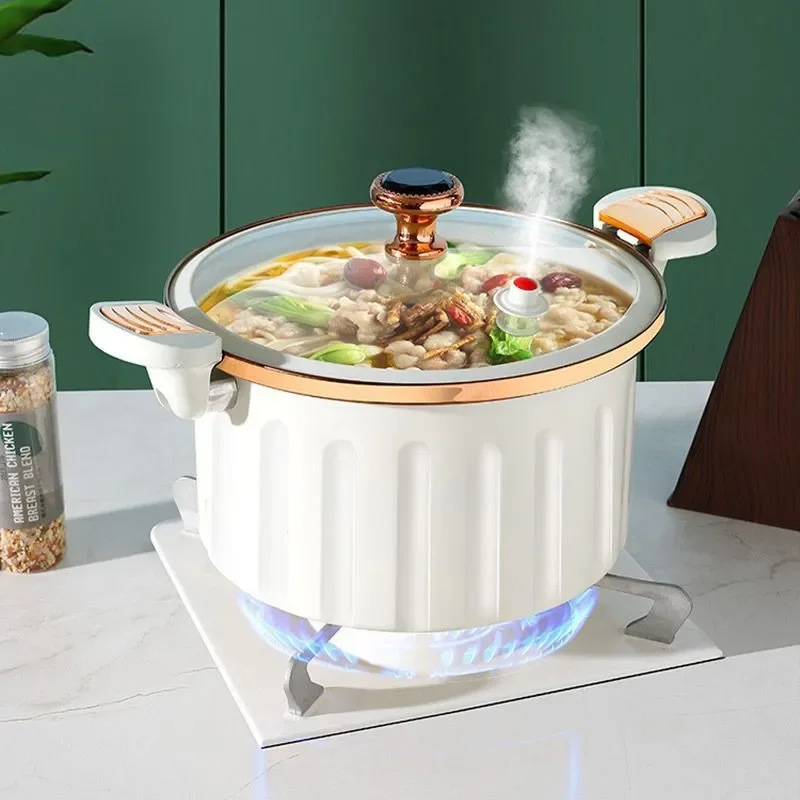 

Pot New Pot Soup Non Ear Pressure Korean Double Stick Stewing Pot And Multifunctional Boiling Enamel Stewing Vacuum Pot Micro