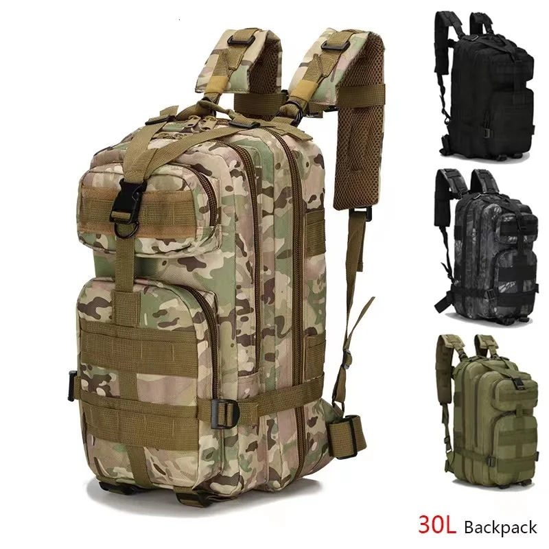 

25-30L 1000D Nylon Waterproof Military Backpack Men Tactical Bag Molle Army Bug Out Bags Hiking Camping Hunting Travel Rucksack