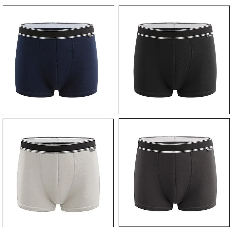 4Pcs Set Men Panties Boxers European Size Shorts Cotton Underpants Male Underwear for Man Sexy Homme Lingerie Boxershorts