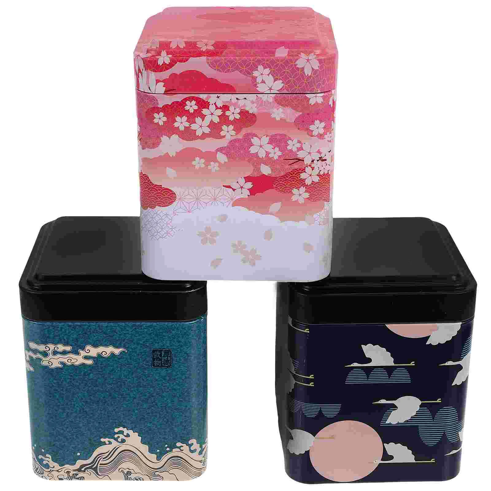 

Tea Bag Holder Storage Caddy Sealing Tin Can Multipurpose Portable Container Practical Containers Lids