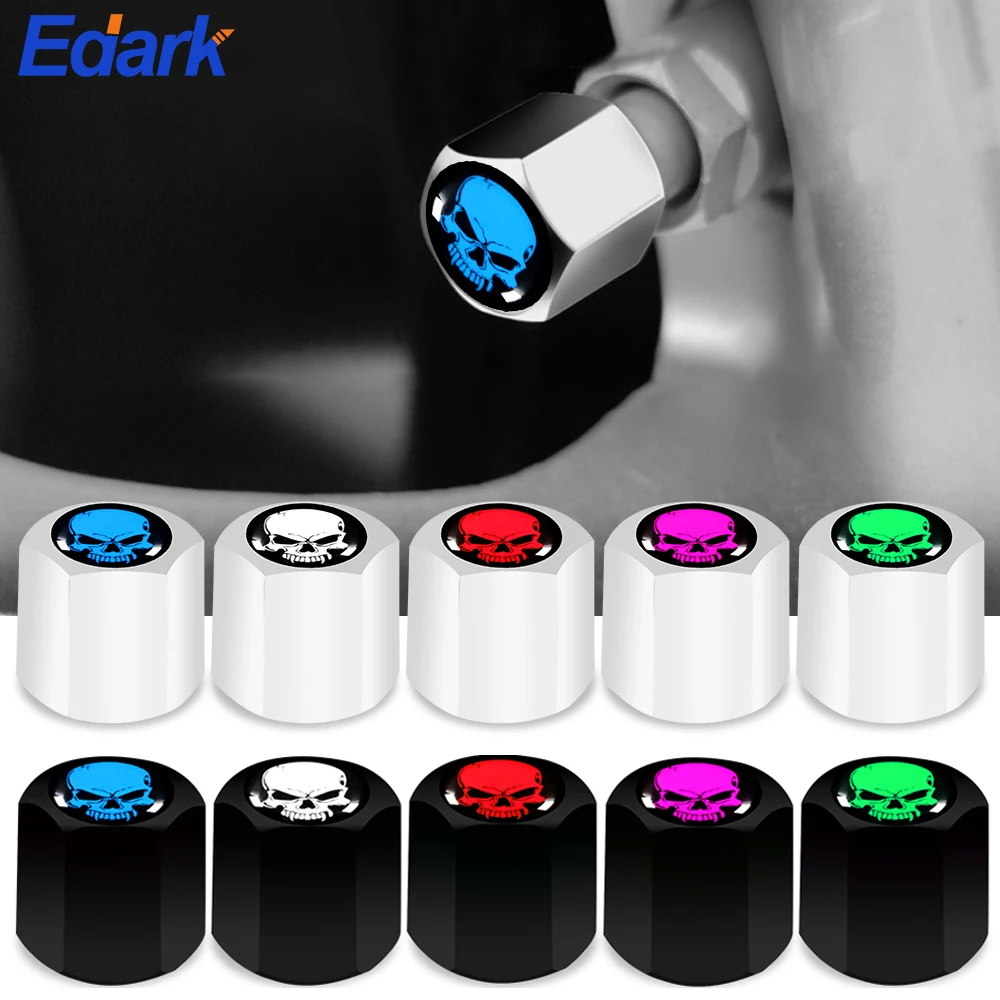 4 шт./компл. автомобильный Стайлинг цинковый сплав универсальный стиль черепа