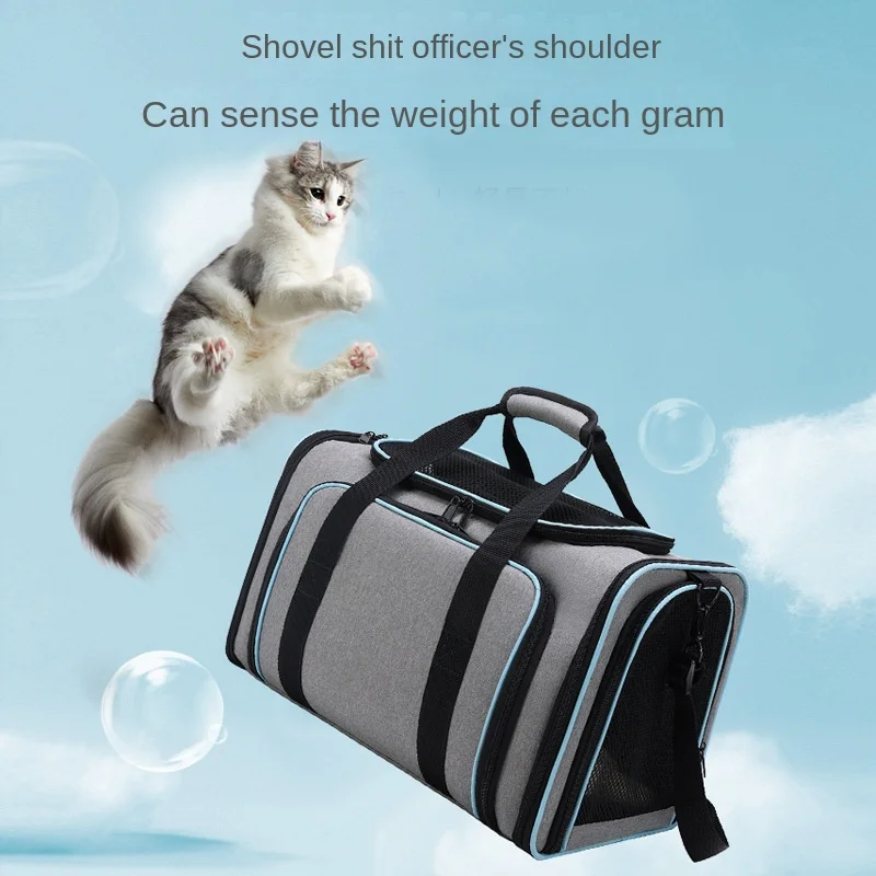 Cat Bag Dog Bag Portable Expansion Pet Bag Large Capacity Crossbody Dog Backpack Teddy Dog Bag Cat Supplies