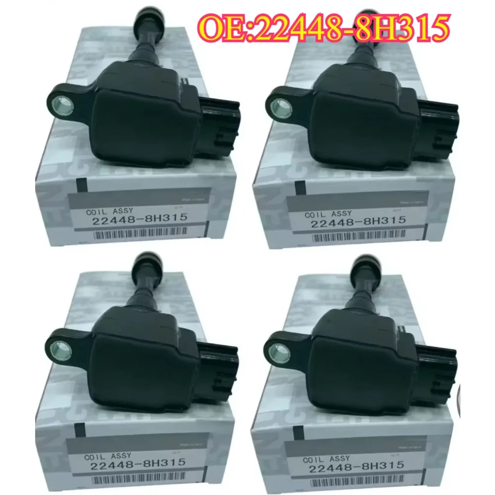 Фото Высококачественные новые катушки зажигания (4 шт.) для Nissan X-trail T30 T31, Primera P12 WP12 2.0 2.5, артикулы 22448-8H315, 224488H300, 224488H311 №1