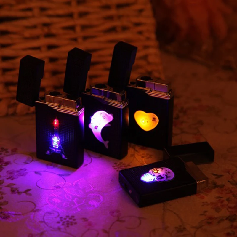 Креативная яркая светящаяся горелка турбо скелет череп прикуриватель
