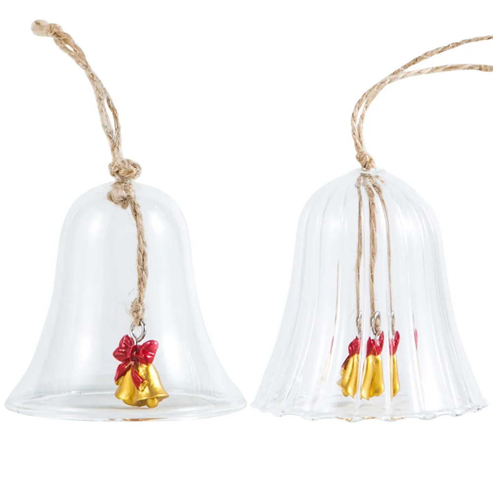 

2pcs Glass Wind Chimes Balcony Wind Bells Christmas Ornaments Wind Chime Pendant