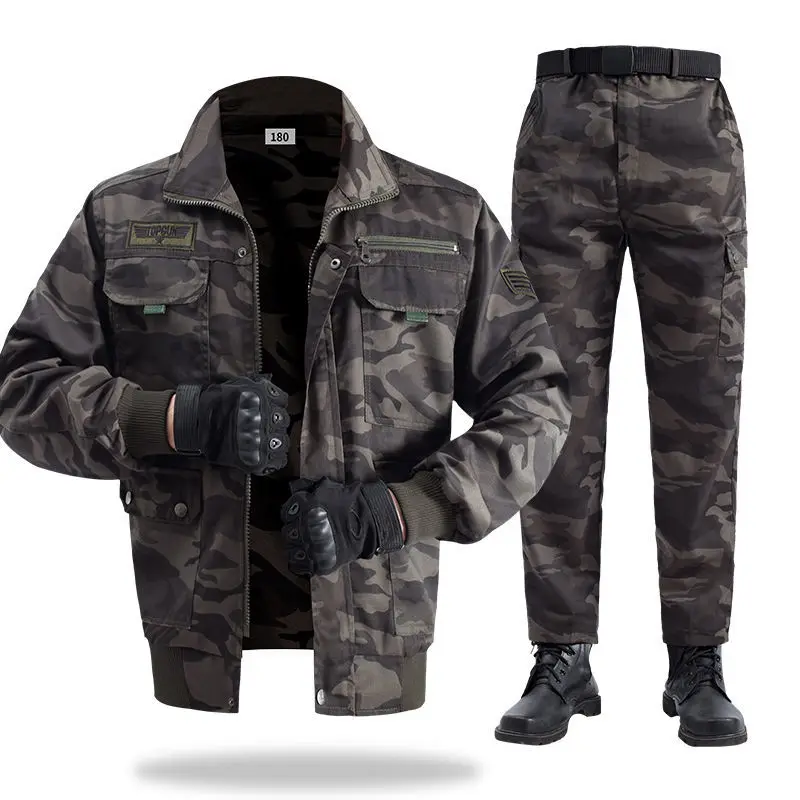 Camouflage suit male overalls new construction sites easy leisure stain resistant wear labor insurance clothing